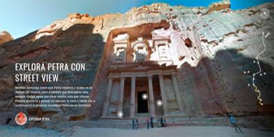 realizar una visita guiada desde el sofá de casa por las maravillosas ruinas de Petra